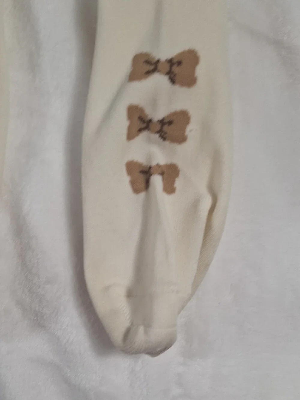 Innocent World Ivory Dove Floral Garland OTK Socks | Classic Lolita 🤍